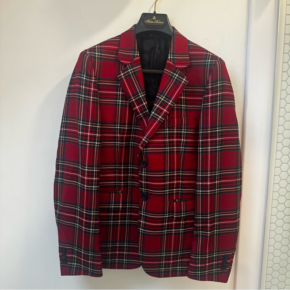 Brooks Brothers Kids Red Tartan Blazer